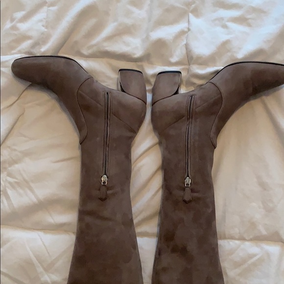 Prada Suede Metal Heel Over the Knee Boot - Picture 7 of 8